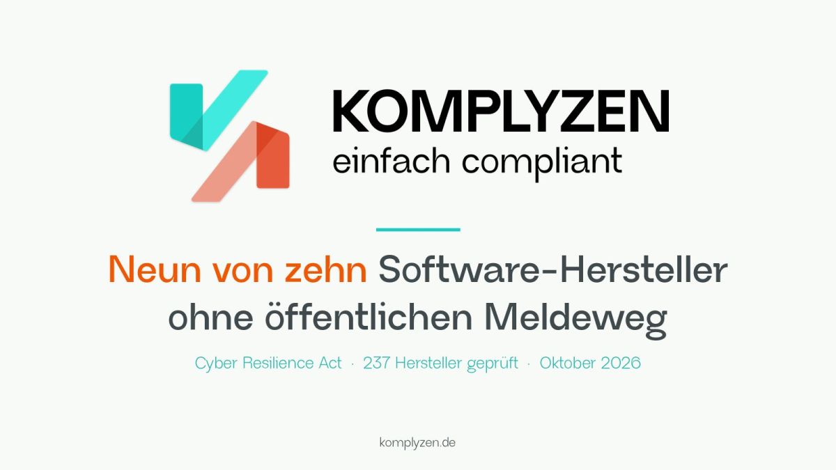9 von 10 mittelständischen Software-Herstellern haben keinen öffentlichen Weg, eine Schwachstelle zu melden 9 von 10 mittelständischen Software-Herstellern haben keinen öffentlichen Weg, eine Schwachstelle zu melden