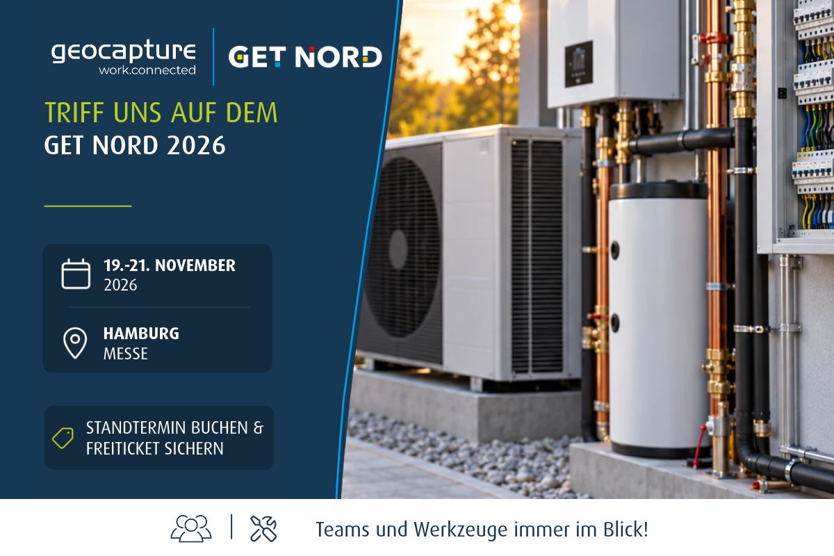 geoCapture zeigt digitale Lösungen für das SHK- und Elektrohandwerk auf der GET NORD 2026
